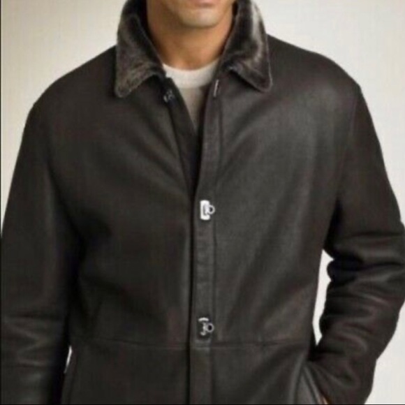 Mens Salvatore Ferragamo Shearling Coat IT48 US38 - Picture 2 of 9